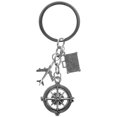 thumbnail image 1 of Travel Memorial Keychain Airplane Globe Compass Keychain Travel Souvenirs Gift, 1 of 8