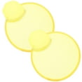 thumbnail image 1 of OULII 2pcs Folding Fan Hand Plastic Yellow For Photographers At Events, 1 of 4