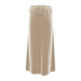 thumbnail image 5 of Women's High Elastic Waist Velvet Maxi Skirt Loose Evening Party Flowy Long Skirts, 5 of 5