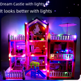 thumbnail image 2 of Casa de juegos para niños, casa de muñecas para niñas, princesa Villa, castillo con luces, juguete ensamblado, regalo de cumpleaños, 2 of 5