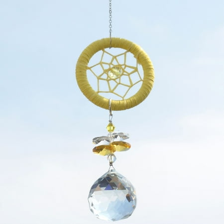 

GXSR Crystal Hanging Suncatchers Ornaments Crystal Sun Catcher and Dream Catcher for Window Fengshui Rainbow Pendant with Chandelier Ball Prisms