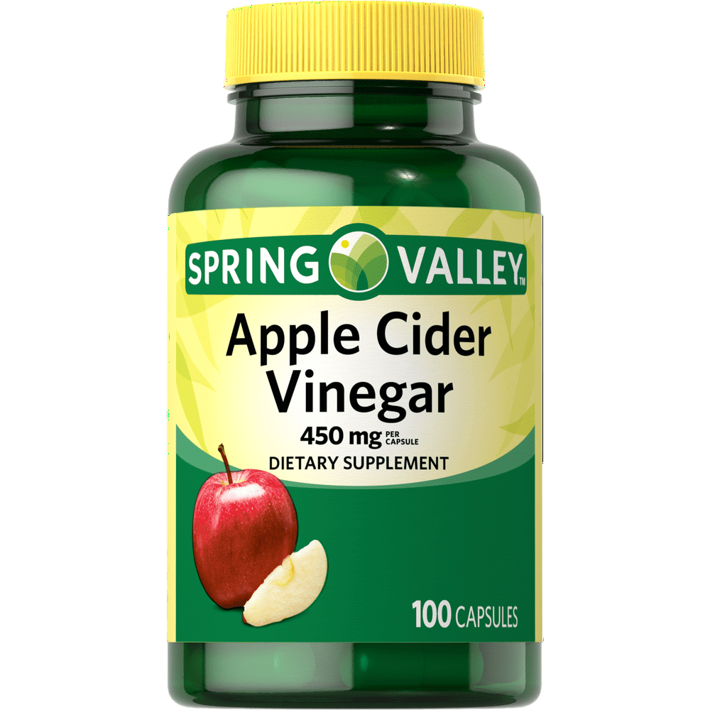Spring Valley Apple Cider Vinegar Capsules, 450mg, 100 Count Walmart