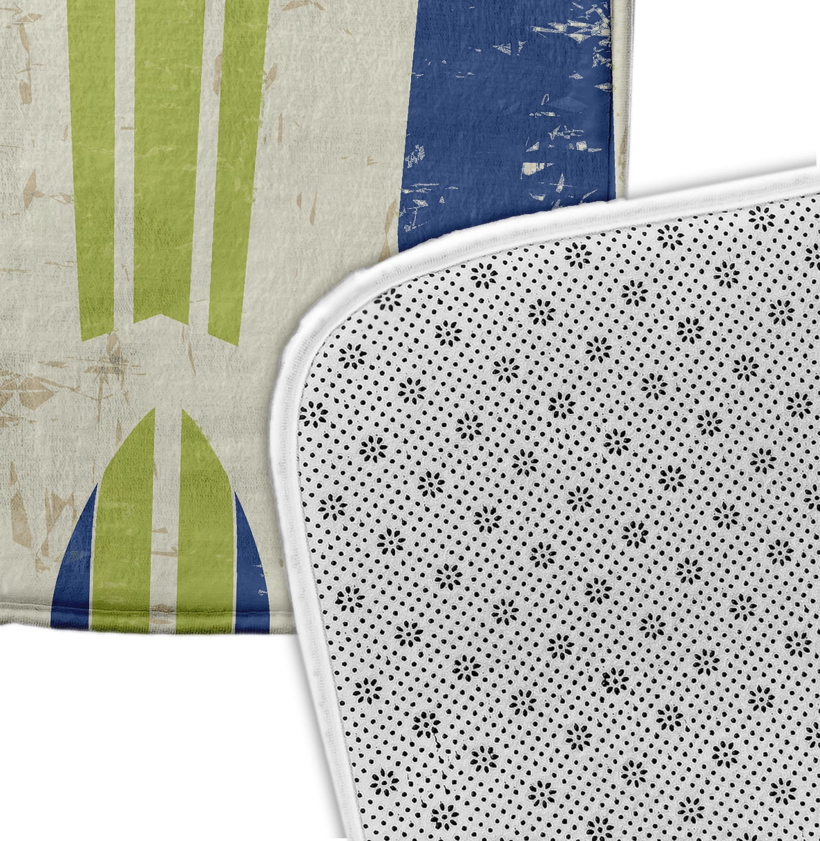 Simply Daisy 24" x 17" Plush Microfiber Green Dean Bath Mat