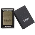 thumbnail image 4 of Zippo Stamped Antique Brass Pocket Lighter, 4 of 6