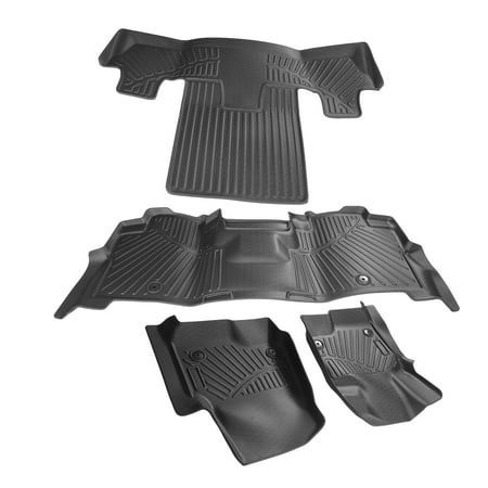 maXpeedingrods 7 Seats Floor Mats Liners for Ford Expedition/Expedition Max 2024 2023 2022 2021 2020 2019 2018, TPE Rubber All Weather Carpets with 2nd Row Bucket Seats(4PCS)