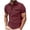 Wine, variant on Guluxicc Men's Dress Shirts with Pocket Pullover Button Closure Short Sleeve Henley Tops for Business Casual Wear Spring Summer Casual Outfits