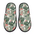 thumbnail image 1 of Fotbe Palm Trees and Tropical Pantuflas Peludas para Mujer con Estampado, Zapatillas de Peluche, Zapatos de Invierno para Casa, Uso Interior y Exterior-Medium, 1 of 8