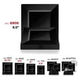 thumbnail image 5 of Smarty 6.5" Black Square Disposable Plastic Cake/Salad Plates 120ct, 5 of 7
