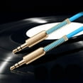 thumbnail image 2 of 2-Pack JacobsParts 3ft Aux Cable 3.5mm 1/8" Male to Male Stereo Auxiliary Audio Cord  (Black), 2 of 8