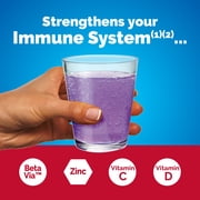 Emergen-C Immune+ Vitamin C Powder Supplement for Immune Support, Elderberry, 18 Ct