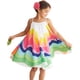 thumbnail image 1 of Vestido Para Niñas, Ropa Para Bebés, Niñas Pequeñas, Verano, Sin Mangas, Tirantes, Estampado De Arcoíris, Vestido De Princesa, Multicolor Odeerbi LM103-986, 1 of 9