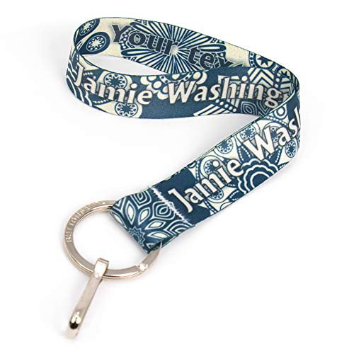 Made in The USA Short Length with Flat Key Ring and Clip Buttonsmith School Days Wristlet Key Chain Lanyard