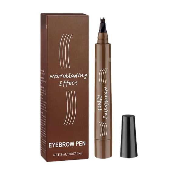 Upgraded Microblading Eyebrow Pencil, Micro-Fork Tip Brow Pen, Waterproof Long Lasting Natural Hair-Like Eyebrow Pencil for Women.(Light Brown)