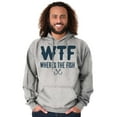 thumbnail image 4 of WTF Where's the Fish Fisherman Funny Men's Big & Tall Graphic Hoodie Brisco Brands 2X, 4 of 5