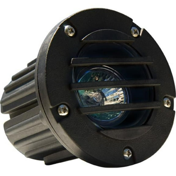 Dabmar Lighting LV346-B 35W 12V Polybutylene Terephthalate Adjustable In-Ground Well Light with Grill, Black