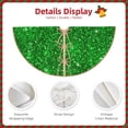 thumbnail image 5 of Bingfone Christmas Tree Skirt Mat Christmas Decoration Interior 48"-Green Glitter, 5 of 8