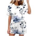 thumbnail image 1 of Conjunto de Pijama de las Mujeres de Moda Casual Color Sólido Casa Manga Corta Cuello Redondo Superior Y Pantalones, Ropa de Salón, 1 of 8