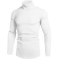thumbnail image 5 of Daupanzees Mens Slim Fit Turtleneck Sweater Long Sleeve Thermal Shirt Top Autumn Winter Male Knitwear Pullover, 5 of 7