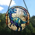 thumbnail image 7 of Dinosaur Stained Glass Suncatcher, Dinosaur Glass Suncatchers for Windows For Merry Christmas, 7 of 7