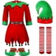 thumbnail image 2 of Navidad lindo sombrero de elfo rojo niñas vestido niños ropa conjuntos Navidad carnaval fiesta niños Cosplay rendimiento disfraces 90-160CM160cm (11-12T) Gao Jinjia LED, 2 of 2