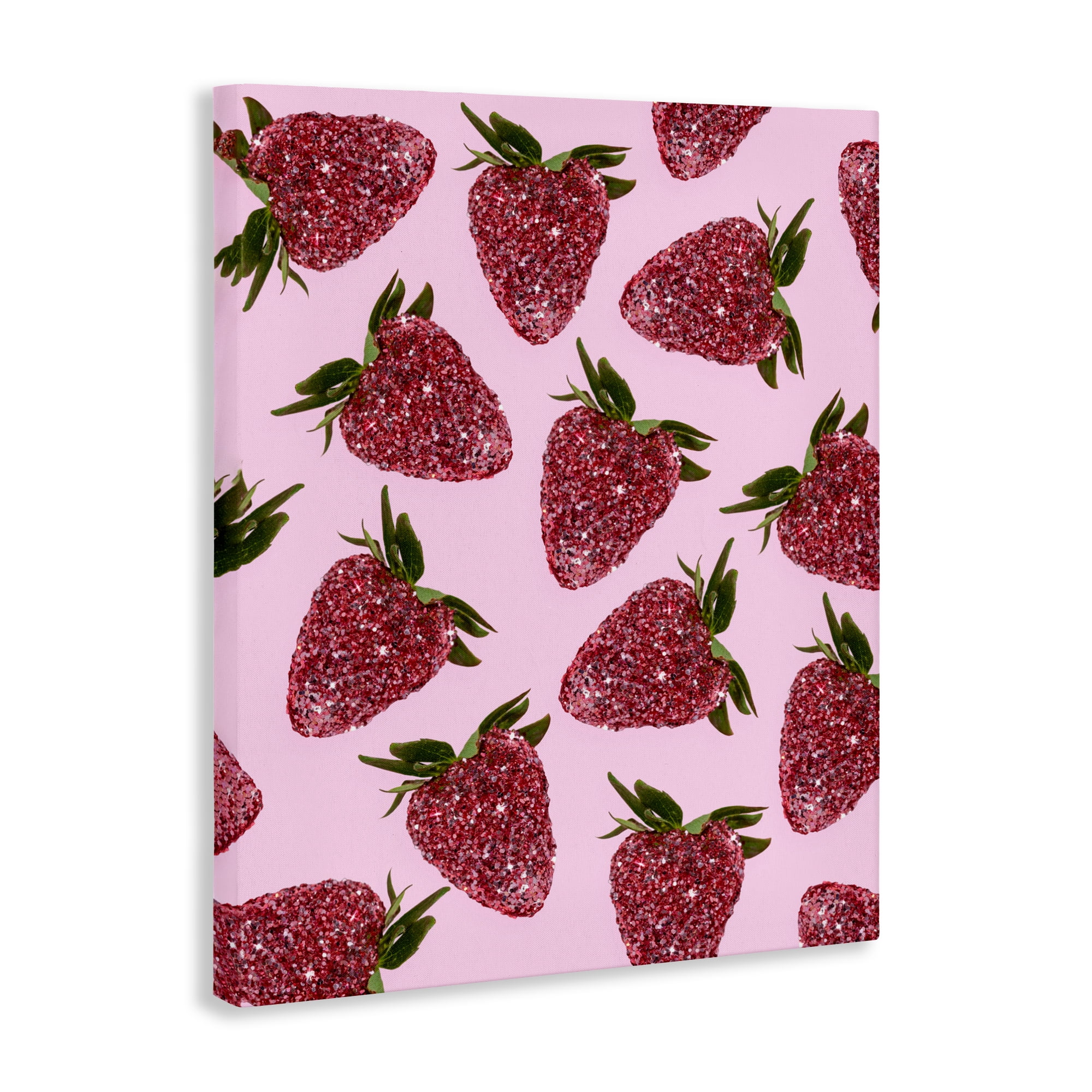 Stupell Industries Glimmer Strawberry Pattern Canvas Wall Art, design by LISH Creative