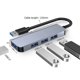 thumbnail image 1 of 4-in-1 Multifunctional USB-A Aluminum Alloy Hub High-speed USB Hub USB Converter with USB3.0*1 USB2.0*3 Output Interfaces, 1 of 5