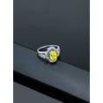thumbnail image 4 of Gem Stone King 1.93 Ct Oval Canary Mystic Topaz 925 Sterling Silver Women's Split Shank Statement Ring, 4 of 6