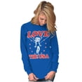 thumbnail image 3 of Betty Boop Cartoon Love The USA Women Plus Size Long Sleeve Graphic Tee Brisco Brands 3X, 3 of 5