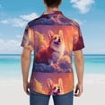 thumbnail image 5 of Haiem Sunset Cloud Corgi Printed Hawaiian Shirt for Men - Men’s Casual Beach Summer Shirts - Stretch Fabric with Modern Fit-XX-Large, 5 of 7