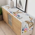 thumbnail image 4 of Bunny Easter Table Runner 108 Inches Long Farmhouse Dress Scarves, Spring Floral Blue Leaves Watercolor Dining Tablerunner for Coffee Table/Kitchen Island/Party Décor, 13" x 108", 4 of 8