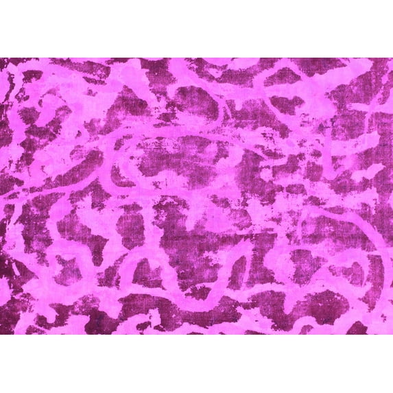 Ahgly Company Indoor Rectangle Abstract Pink Modern Area Rugs, 2' x 5'