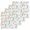 Blue Green, variant on Teal Red Coastal Kitchen Dish Towels for Drying Dishes Set of 4, Nautical Seahorse Beach Coral Starfish Waffle Weave Microfiber Hand Tea Bathroom Towels Quick Dry & Absorbent Towel 12x12