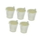 thumbnail image 4 of 5 cubos de metal galvanizado, cubos de hielo, recipientes para manualidades con asa, decoración del hogar, jarrones metálicos decorativos resistentes Blanco, 4 of 8