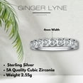 thumbnail image 5 of Sterling Silver Wedding Band for Women CZ Heart Anniversary Ring by Ginger Lyne Collection, 5 of 7