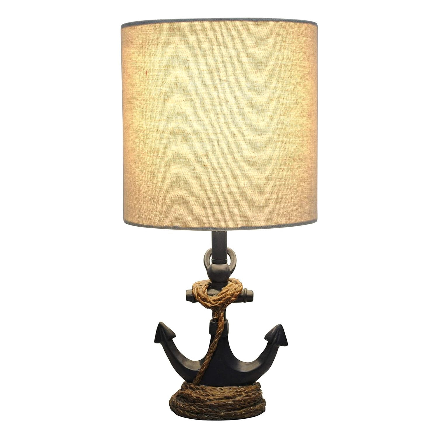 Decor Therapy Anchor Resin Accent Lamp, 40W, 8"x 8"x16" - Antique Navy