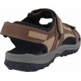 thumbnail image 4 of Drew Shoe Mens Warren Leather Open Toe Sport Sandals 8.5 Wide Olive, 4 of 7