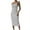 Gray, variant on Lmnyox Women's Summer Bodycon Midi Dress Casual Sleeveless Square Neck Dress Vacation Long Dresses