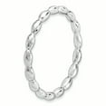 thumbnail image 3 of Sterling Silver Stackable Expressions Rhodium Rice Ring Size 9, 3 of 3