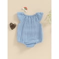 thumbnail image 6 of Suealasg Baby Girls Summer Outfit Short Sleeve Crew Neck Romper Bodysuit 3M 6M 9M 12M 18M 24M Cute One Piece Clothes for Newborn Girls, 6 of 9
