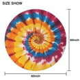 thumbnail image 6 of Colorful Rainbow Tie Dye Spiral Pattern Round Tablecloth 60"x60",Wrinkle Wipeable Table Cloth for Kitchen Dining Room Picnic Patio Party, 6 of 6