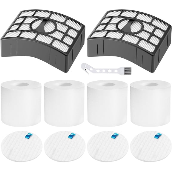 NV752 AZ1002 Vacuum Filters Replacement for Shark Rotator Powered Lift-Away NV650 NV651 NV652 NV750 NV751 AX950 AX951 AX952, 2 Filter 4 Foam Kit, Part XFF650 XHF650