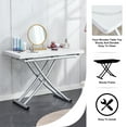 thumbnail image 6 of Lift Top Coffee Table, 4 In 1 Multi-Function Lifting Table, W/0.8-inch Wood Grain Process Sticker Desktop & Silver Metal Legs For Home Office 18.3in - 29in Adjustable Height, 6 of 9