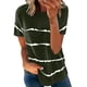 thumbnail image 2 of Summer Short Sleeve T Shirt, Polyester Fiber Stripes Pattern Women Short Sleeve T Shirt Breathable For Office ANGGREK Otros, 2 of 5