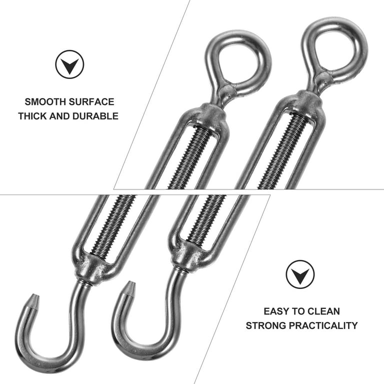 1 Set Outdoor Wire Rope Hooks Durable Stainless Steel Cable Install  Accessories 
