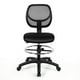 thumbnail image 4 of Costway Silla de red, silla de oficina con soporte lumbar, reposapiés de aro regulable y ruedas, silla ergonómica de escritorio sin reposabrazos para casa y oficina, 4 of 5