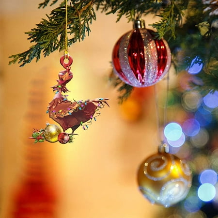 

Pgeraug Pendant Amazing Christmas Chicken Acrylic Flat Pendant Christmas Day Decoration Pendant Christmas Home Car Backpack Pendant Pendant Gift Hangs E