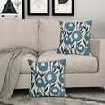 thumbnail image 3 of Navy Blue Pillow Covers 16x16Set of 2 Spring Summer Floral Minimalist Art Geometry Flower Modern Style Decorative Throw Pillow Cases Outdoor Farmhouse Decor for Sofa Couch Bed, 3 of 6