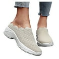 thumbnail image 3 of Gvdentm Womens Walking Shoes Sock Casual Ladies Fashion Sneakers Womens Shoes Casual Mesh Sneakers for Women Wide Width Z01-Beige,7.5, 3 of 5