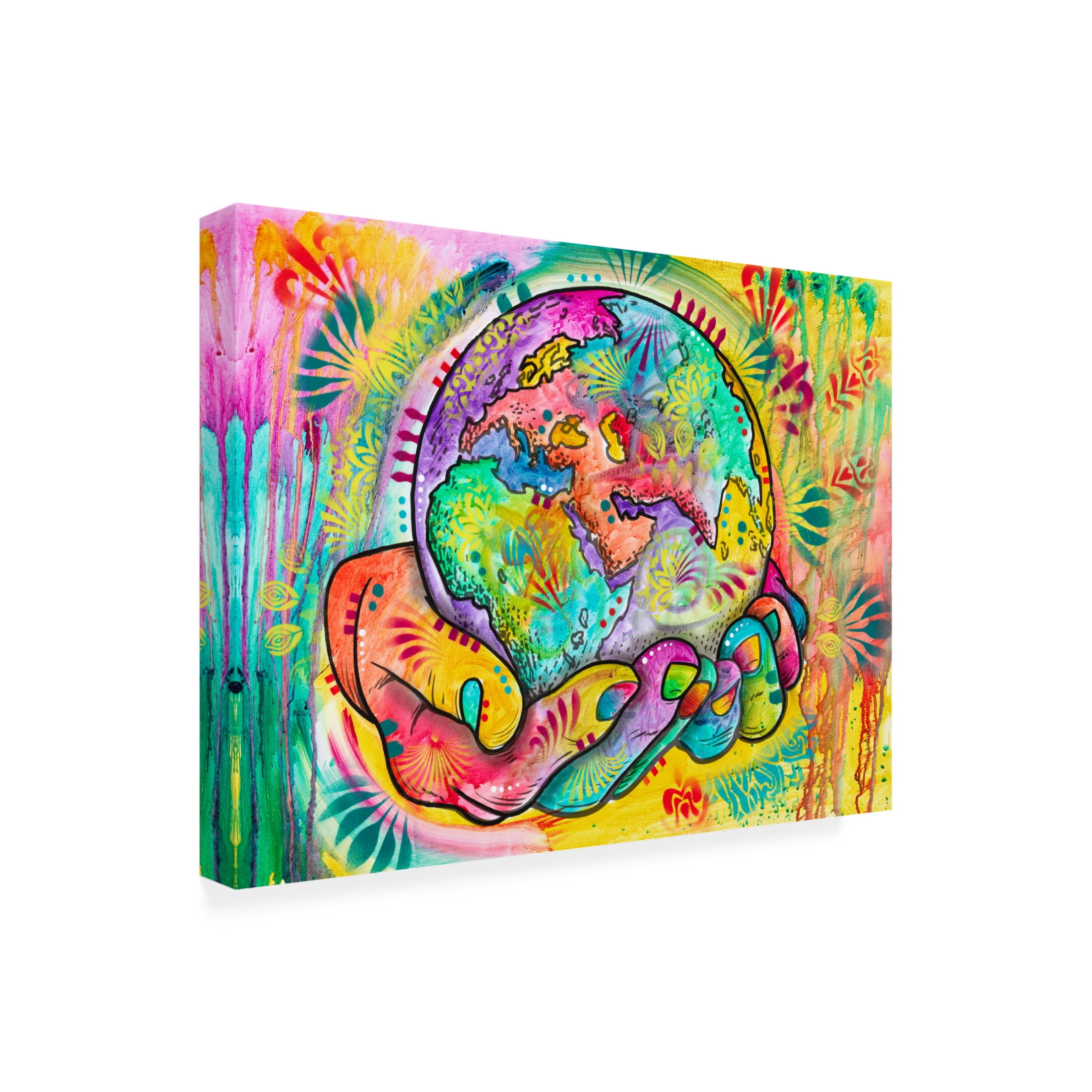 Canvas Wall Art - Dean Russo 'I Have Got The Whole World' Wall Art for Living Room, Bedroom, or Office Décor by Trademark Fine Art - 19 x 14 Inches