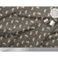 thumbnail image 2 of Soimoi Grey Poly Georgette Fabric Heart & Cute Monkey Kids Fabric Prints By Yard 52 Inch Wide, 2 of 3